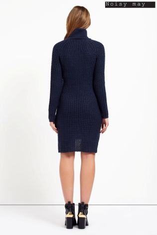 Noisy May Long Sleeve Roll Neck Knit Dress